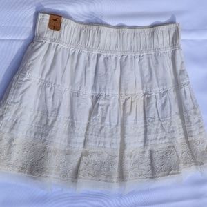 NWT Hollister White Flare Mini Skirt (S)